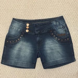Studded Jean Shorts Size S/M